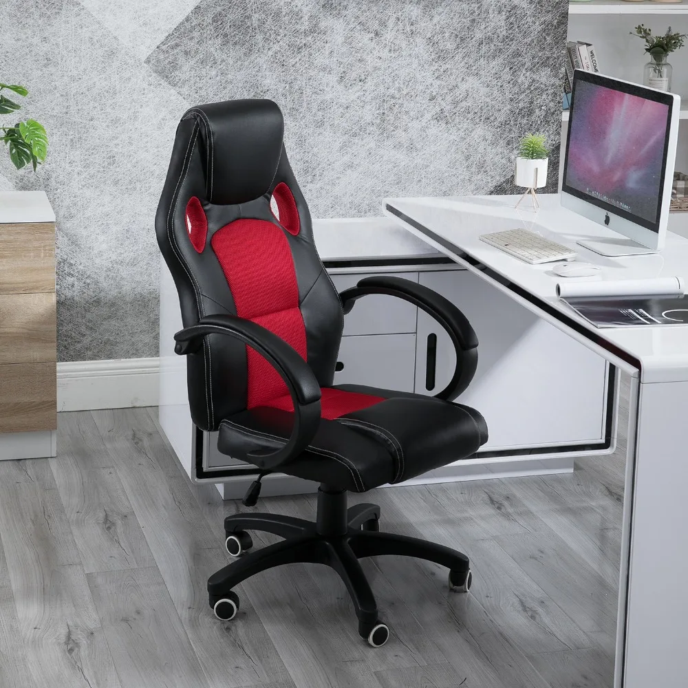 Samincom Office Desk Chair Black W49*D49*H109-120CM PU Leather+Mesh Cloth Lift Swivel Gaming Chair
Samincom Office Desk Chair Black W49*D49*H109-120CM PU Leather+Mesh Cloth Lift Swivel Gaming Chair