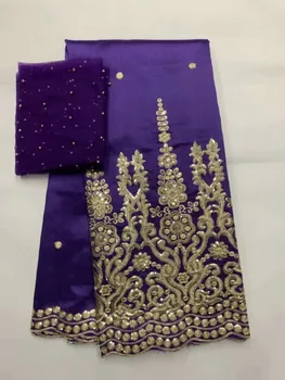 Hot sales Sequined African George Lace Fabric With Blouse And beads India Purple Wedding Sequins Gold Line George Material FB614
Hot sales Sequined African George Lace Fabric With Blouse And beads India Purple Wedding Sequins Gold Line George Material FB614