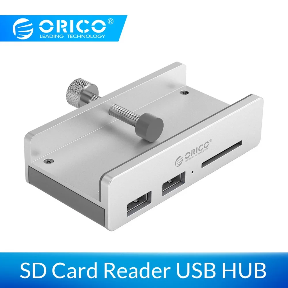 ORICO Aluminum 4 Ports USB 3.0 Clip-type HUB With SD Card Reader For Desktop Laptop Clip Range 10-32mm With 100cm Date Cable
ORICO Aluminum 4 Ports USB 3.0 Clip-type HUB With SD Card Reader For Desktop Laptop Clip Range 10-32mm With 100cm Date Cable