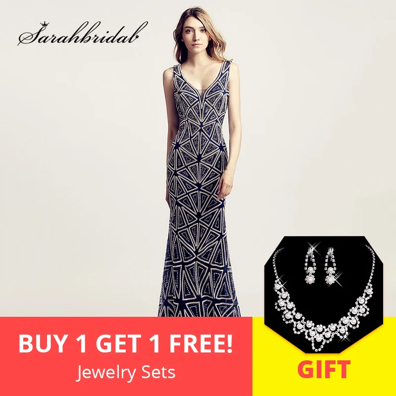 New Arrival Luxury Beading Navy Blue Long Mermaid Evening Dresses Tulle V-Neck Backless Prom Party Gowns Red Carpet Dress LX423
New Arrival Luxury Beading Navy Blue Long Mermaid Evening Dresses Tulle V-Neck Backless Prom Party Gowns Red Carpet Dress LX423