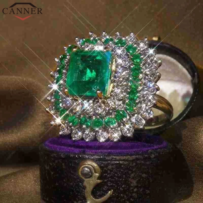 CANNER Luxury Shining Square Ring Natural Stone Fashion Green Zircon Rings for Women Wedding Engagement Jewelry FI
CANNER Luxury Shining Square Ring Natural Stone Fashion Green Zircon Rings for Women Wedding Engagement Jewelry FI