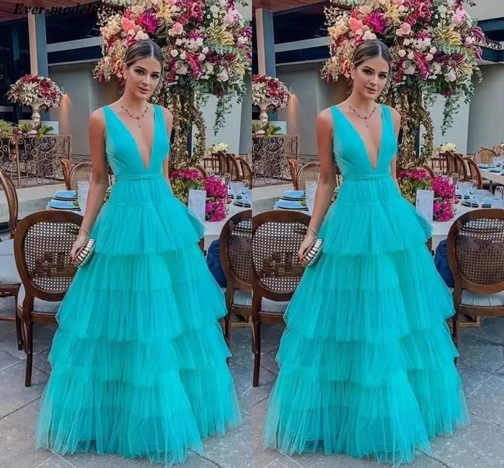 Modest Prom Dresses 2019 Tiered Floor Length Sexy Deep V-Neck Open Back Long Formal Gowns Party Dresses Vestidos De Festa
Modest Prom Dresses 2019 Tiered Floor Length Sexy Deep V-Neck Open Back Long Formal Gowns Party Dresses Vestidos De Festa