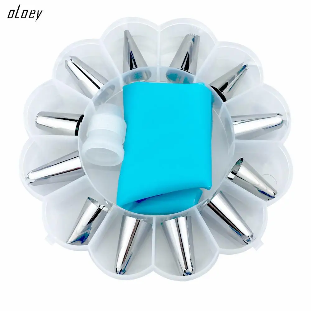 HYUUGA 14Pcs/Set Russian Icing Piping Tips Silicone Icing Piping Cream Pastry Bag Stainless Steel Nozzle Set DIY Cake Decorating
HYUUGA 14Pcs/Set Russian Icing Piping Tips Silicone Icing Piping Cream Pastry Bag Stainless Steel Nozzle Set DIY Cake Decorating