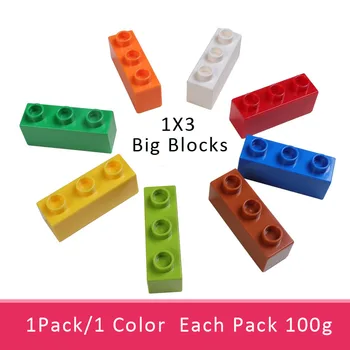 1X3 Bulk Big Size Building Blocks 1Pack About 17PCS DIY Creative Self Locking Bricks Toys For Child Compatible With Legoed
1X3 Bulk Big Size Building Blocks 1Pack About 17PCS DIY Creative Self Locking Bricks Toys For Child Compatible With Legoed