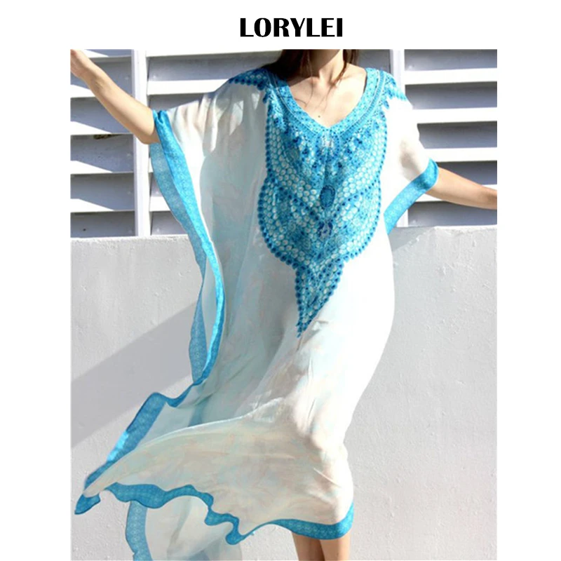 2019 Bohemian Printed Loose Summer Dress Beach Cover Up White Cotton Tunic Women Beachwear Swim Suit Cover Up Robe de plage N773
2019 Bohemian Printed Loose Summer Dress Beach Cover Up White Cotton Tunic Women Beachwear Swim Suit Cover Up Robe de plage N773
