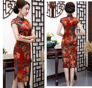 Knee Length Cheongsam Vintage Chinese Mandarin Collar Dress 2019 New Womens Summer Rayon Qipao Slim Party Dresses Vestido S-3XL
Knee Length Cheongsam Vintage Chinese Mandarin Collar Dress 2019 New Womens Summer Rayon Qipao Slim Party Dresses Vestido S-3XL