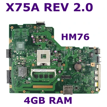 X75A 4G RAM Mainboard HM76 REV2.0 For ASUS R704V X75VD X75A X75A1 X75V Laptop Motherboard DDR3 PGA989 100% Tested free shipping
X75A 4G RAM Mainboard HM76 REV2.0 For ASUS R704V X75VD X75A X75A1 X75V Laptop Motherboard DDR3 PGA989 100% Tested free shipping