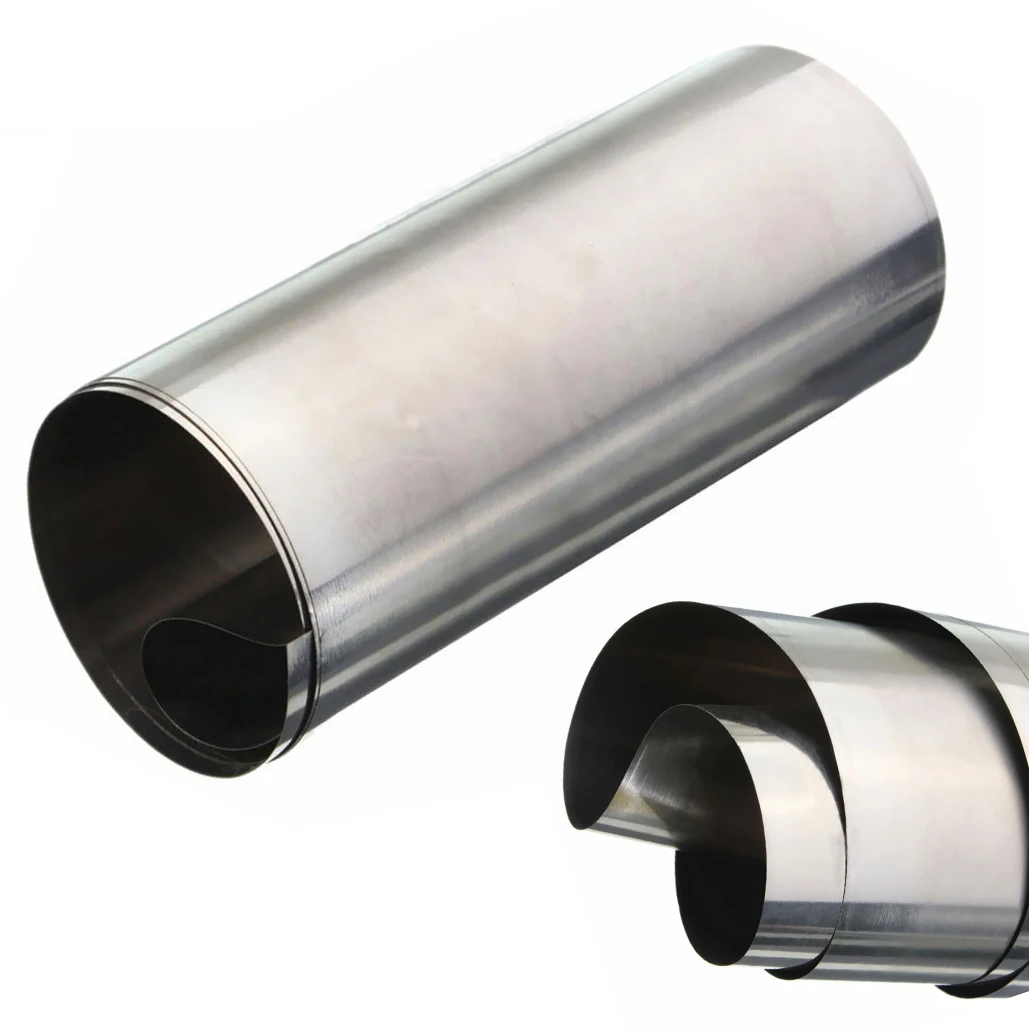 1pc Mayitr Silver 304 Stainless Steel Fine Plate Sheet Foil Roll 0.1mm*100mm*1000mm For Precision Machinery Maintenance