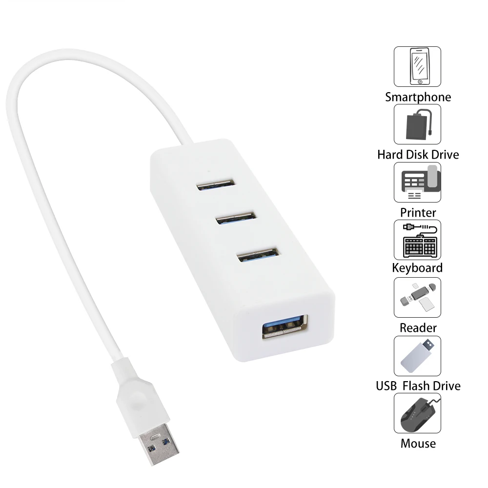 4 Port Micro USB Hub 3.0 USB Splitter High Speed Simple Multi Ports Hub Adapter For Tablet Laptop Computer Macbook Pro Keyboard 4 Port Micro USB Hub 3.0 USB Splitter High Speed Simple Multi Ports Hub Adapter For Tablet Laptop Computer Macbook Pro Keyboard