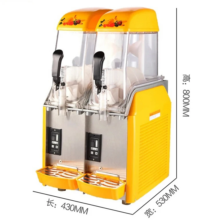 Description Picture 2 of itemXEOLEO Double Tank Slush Machine 12L*2 Ice Slusher 900W Snow Melting Machine Smoothies Granita Machine Commercial Smoothie Maker