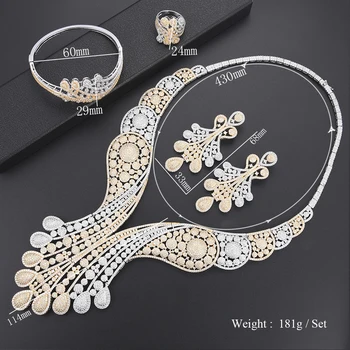 Deluxe Waterdrop CZ Dubai Nigerian Wedding Jewelry Sets Indian Earrings necklace set Bangle Ring Fashion Jewelry aretes de mujer
Deluxe Waterdrop CZ Dubai Nigerian Wedding Jewelry Sets Indian Earrings necklace set Bangle Ring Fashion Jewelry aretes de mujer