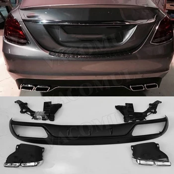 C Class PP Rear Diffuser with Exhaust Tips 4 Outlet for Benz W205 4 Door Change to C63 AMG look C63 Style only standard bumper
C Class PP Rear Diffuser with Exhaust Tips 4 Outlet for Benz W205 4 Door Change to C63 AMG look C63 Style only standard bumper