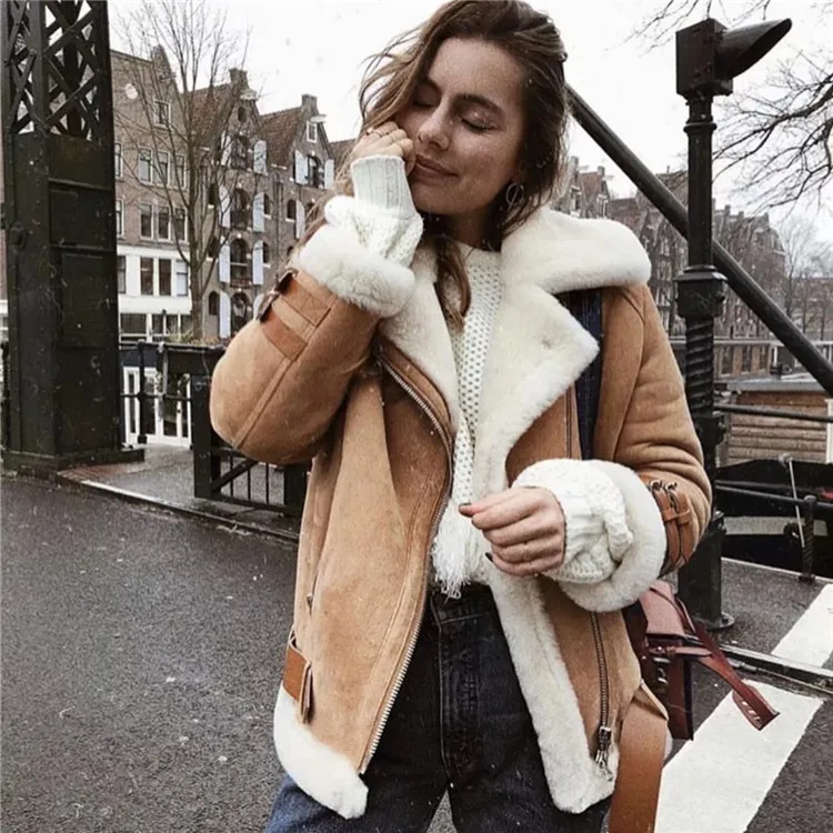 2018 Women's Fashion Leather Jackets Faux Suede Winter Coats Thick Solid Color Sashes Street Outerwear Fur Collar Basic Jackets
2018 Women's Fashion Leather Jackets Faux Suede Winter Coats Thick Solid Color Sashes Street Outerwear Fur Collar Basic Jackets