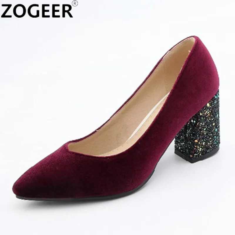 High Heels Shoes Women Pumps Fashion Velvet Spring Single Woman Dress Shoes Spring Thick Heels Pointed Toe Female Pumps
High Heels Shoes Women Pumps Fashion Velvet Spring Single Woman Dress Shoes Spring Thick Heels Pointed Toe Female Pumps