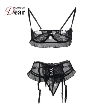 Comeondear Ropa Interior Femenina Lingerie Set Sujetador Transparente Intimates RB80512 Black Lace 3 Piece Open Bust Bra Set
Comeondear Ropa Interior Femenina Lingerie Set Sujetador Transparente Intimates RB80512 Black Lace 3 Piece Open Bust Bra Set