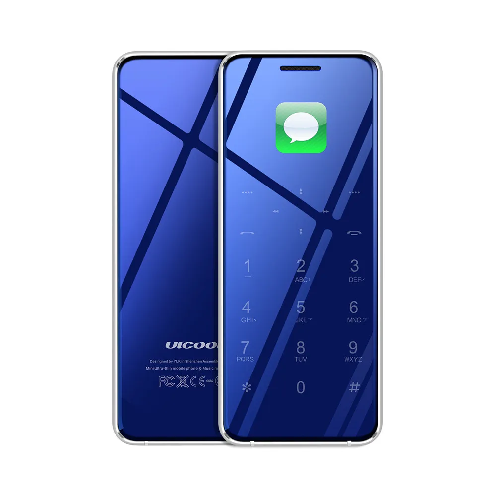 

Original Luxury Mini Cellphone Ulcool V66A Anti-lost Dual SIM Ultra Thin Card Metal Body Bluetooth Dialer Mobile Phone