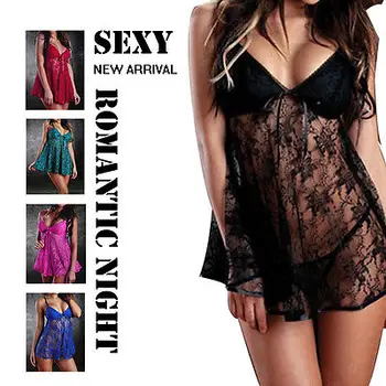 Sexy Lace Babydoll Lingerie Nightwear Underwear Ladies Sleepwear Free G String
Sexy Lace Babydoll Lingerie Nightwear Underwear Ladies Sleepwear Free G String
