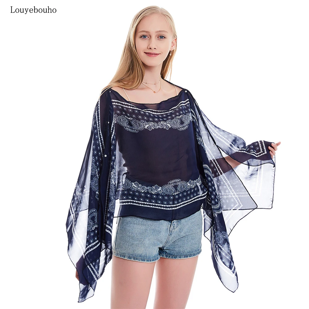 2019 New Women Fashion Print Simple Beach Chiffon Cape Summer Sunscreen Pareo Ponchos Stylish Casual Scarf Cover up Wrap Shawl
2019 New Women Fashion Print Simple Beach Chiffon Cape Summer Sunscreen Pareo Ponchos Stylish Casual Scarf Cover up Wrap Shawl