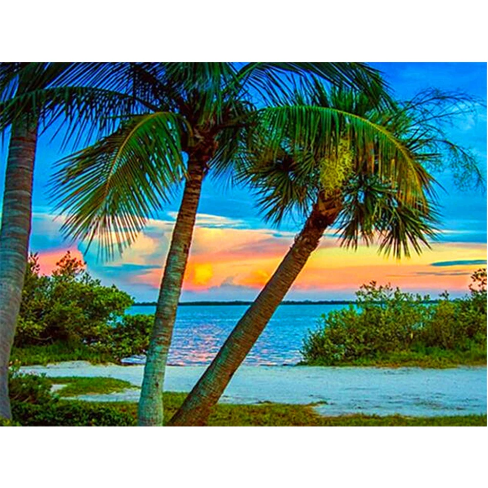 LI LOYE DIY Diamond Embroidery Beach coconut tree Diamond Mosaic Full Round Diamond Painting Cross Stitch Decoration Gift RT876
LI LOYE DIY Diamond Embroidery Beach coconut tree Diamond Mosaic Full Round Diamond Painting Cross Stitch Decoration Gift RT876