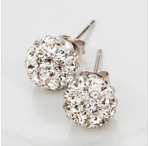 New Fashion Jewelry Silver Rhinestone Crystal 10MM Beads stud earrings mix colorful
New Fashion Jewelry Silver Rhinestone Crystal 10MM Beads stud earrings mix colorful