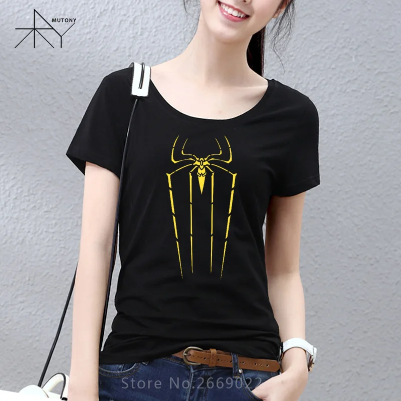 Summer style Spiderman T Shirt Women Cotton Short Sleeve Woman Tee shirt Spiderman Cool Print T-Shirt Girls Tees Top
Summer style Spiderman T Shirt Women Cotton Short Sleeve Woman Tee shirt Spiderman Cool Print T-Shirt Girls Tees Top