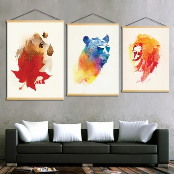 Print Nordic Canvas Wall Art Home Decoration Abstract Animal Tiger Hippo Polar Bear Hang Paintings Scroll Solid Wood Hanging
Print Nordic Canvas Wall Art Home Decoration Abstract Animal Tiger Hippo Polar Bear Hang Paintings Scroll Solid Wood Hanging
