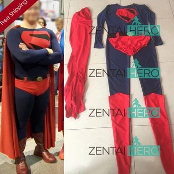 Free Shipping DHL Adult 2017 Halloween Superman Costume Navy Lycra Spandex Zentai Catsuit With Red Cloak 16070601
Free Shipping DHL Adult 2017 Halloween Superman Costume Navy Lycra Spandex Zentai Catsuit With Red Cloak 16070601