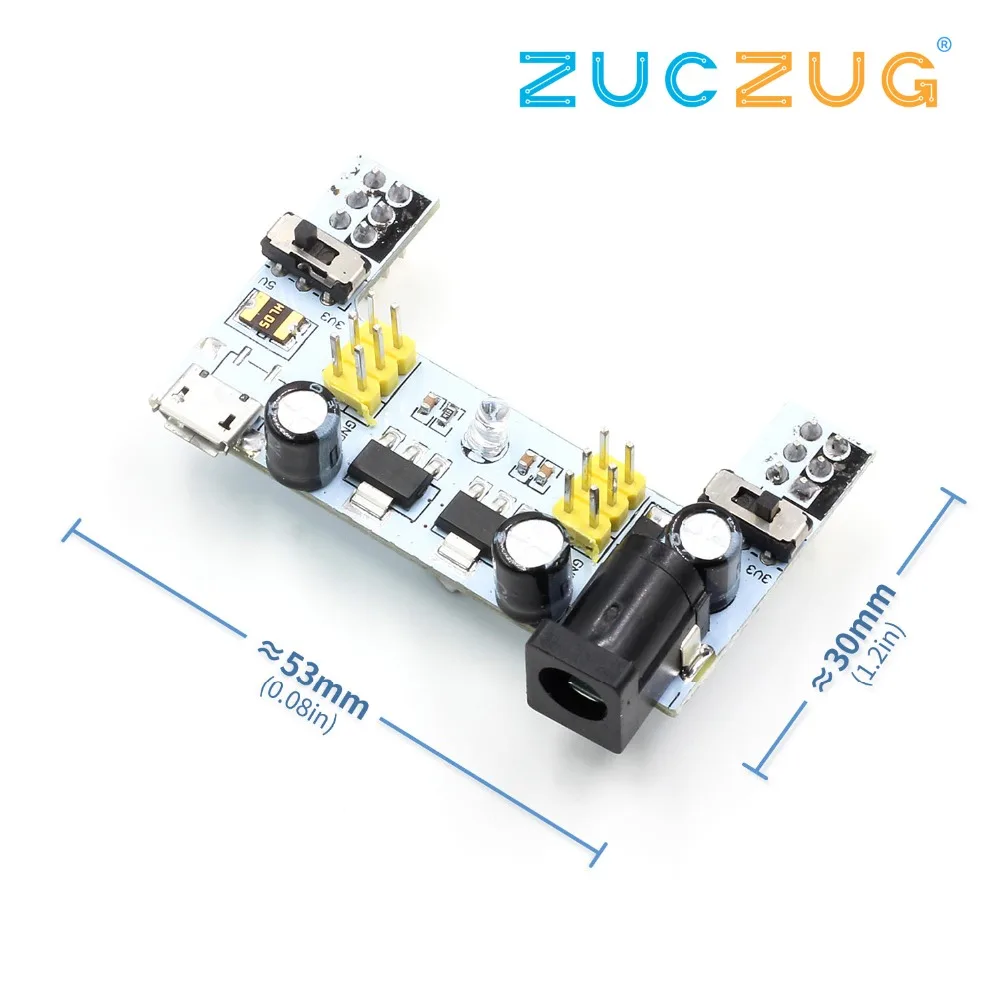 MB102 DC 7-12V Micro USB Interface Breadboard Power Supply Module MB-102 Module 2 Channel Board
MB102 DC 7-12V Micro USB Interface Breadboard Power Supply Module MB-102 Module 2 Channel Board
