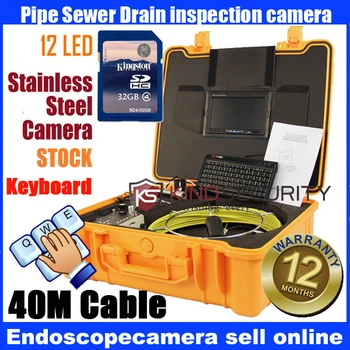 40M keyboard recorder Waterproof Pipe Sewer Snake Inspection Camera Kit 7" LCD Color Mon DVR
40M keyboard recorder Waterproof Pipe Sewer Snake Inspection Camera Kit 7" LCD Color Mon DVR