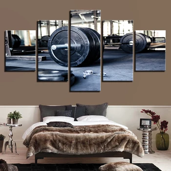 Canvas HD Print Painting Modular Pictures 5 Panel Sports Equipment Barbell Frame Wall Art Poster Modern Home Decor Living Room
Canvas HD Print Painting Modular Pictures 5 Panel Sports Equipment Barbell Frame Wall Art Poster Modern Home Decor Living Room
