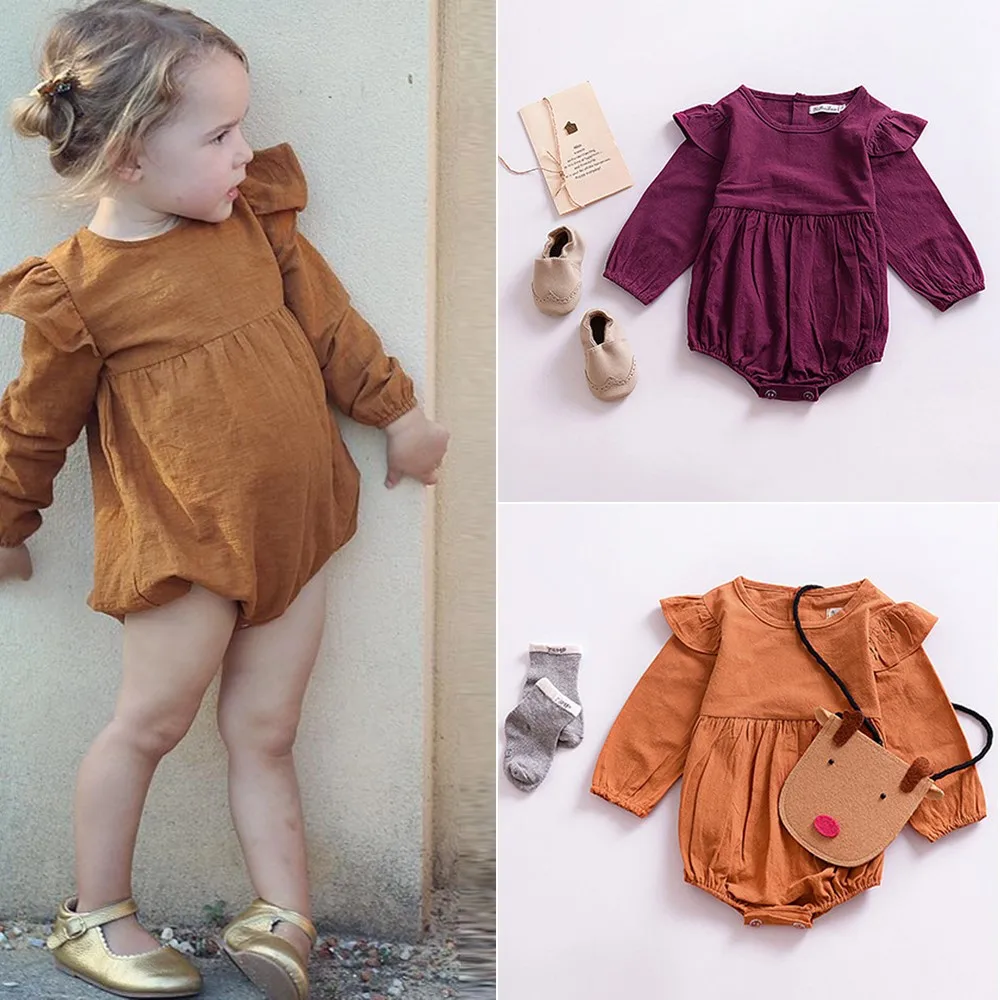 Newborn Baby Kid Girl Clothes Infant Long Sleeve Solid linen romper Jumpsuit Outfits toddler girl romper ribbed baby clothes
Newborn Baby Kid Girl Clothes Infant Long Sleeve Solid linen romper Jumpsuit Outfits toddler girl romper ribbed baby clothes