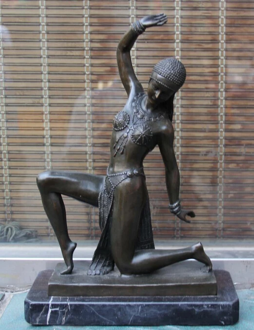14" Arabian Western Bronze Marble Sexy Belle Woman Girl Lady Dance Art Statue R0711 B0403
14" Arabian Western Bronze Marble Sexy Belle Woman Girl Lady Dance Art Statue R0711 B0403