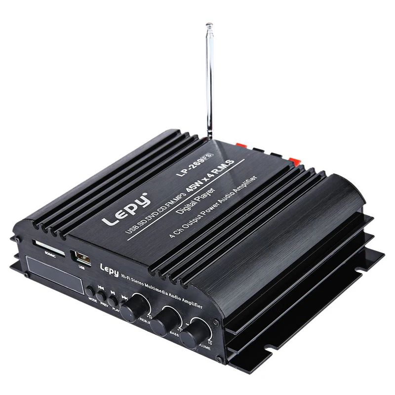 DHL 10 PCS Lepy LP - 269S HiFi Digital Stereo Amplifier 4-channel Powerful Sound Compatible With Bluetooth + power adapter
DHL 10 PCS Lepy LP - 269S HiFi Digital Stereo Amplifier 4-channel Powerful Sound Compatible With Bluetooth + power adapter