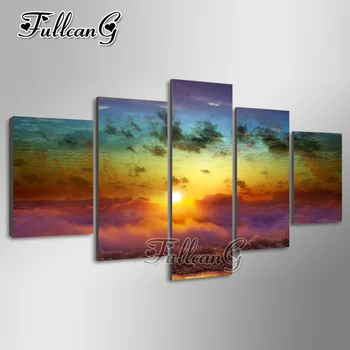 FULLCANG 5pcs diy diamond painting "sunrise clouds" full drill 3d cross stitch mosaic embroidery multi-picture decor gift G1203
FULLCANG 5pcs diy diamond painting "sunrise clouds" full drill 3d cross stitch mosaic embroidery multi-picture decor gift G1203