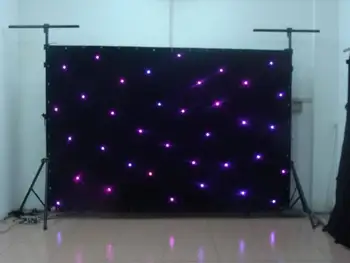 Mixed Color RGB 3x6M LED Star Curtain 108pcs SMD High-bright stage Cloth Fireproof Velour + Controller background cloth
Mixed Color RGB 3x6M LED Star Curtain 108pcs SMD High-bright stage Cloth Fireproof Velour + Controller background cloth