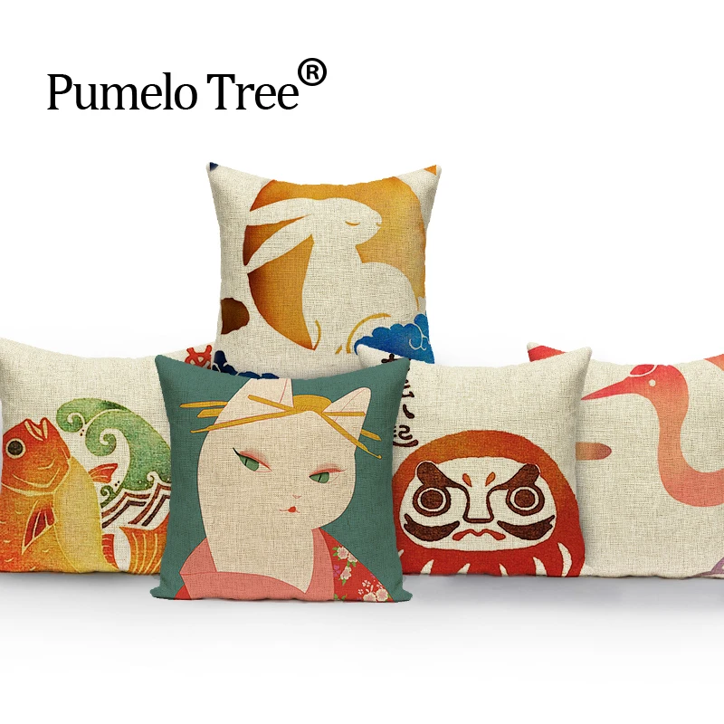 Cartoon Cat Print Pillow Cover Outdoor Cushions High Quality Throw Pillows Linen Japanese Cover Decorative Custom Cover Cushion
Cartoon Cat Print Pillow Cover Outdoor Cushions High Quality Throw Pillows Linen Japanese Cover Decorative Custom Cover Cushion