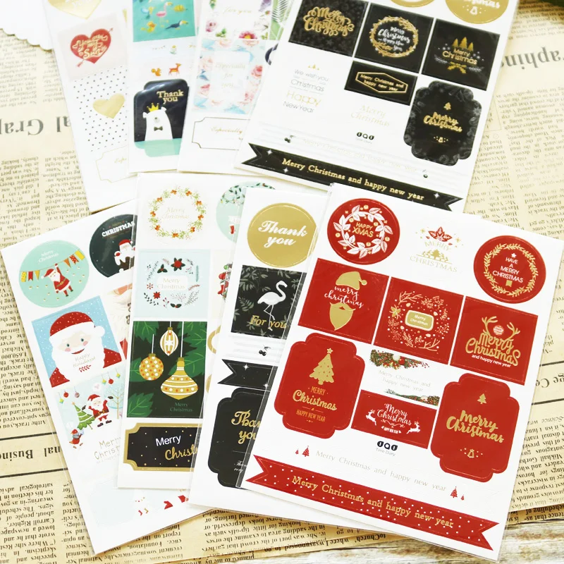 24pcs Merry Christmas Paper Sticker Heart Gold Stamping Santa Claus Animal Kids Stationery Label Adhesive Gift Paper Stickers
24pcs Merry Christmas Paper Sticker Heart Gold Stamping Santa Claus Animal Kids Stationery Label Adhesive Gift Paper Stickers