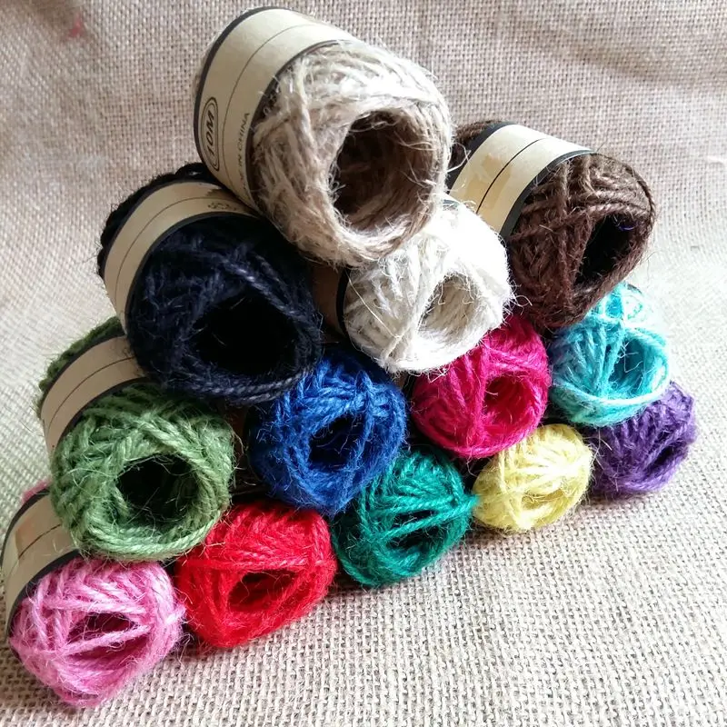 20M Multi Colors Natural Burlap Hessian Jute Twine Cord Hemp Rope String 2mm Gift Box String Cord Wedding Tags Decoration
20M Multi Colors Natural Burlap Hessian Jute Twine Cord Hemp Rope String 2mm Gift Box String Cord Wedding Tags Decoration