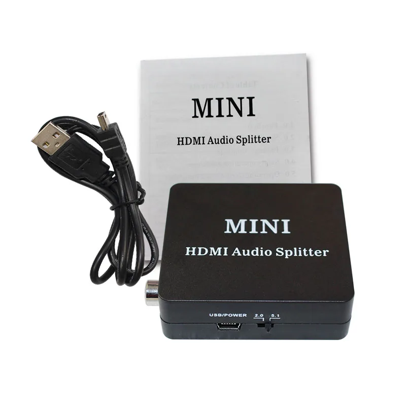 HDMI в SPDIF коаксиальный наушники 2CH/5.1CH аудио экстрактор конвертер сплиттер с usb