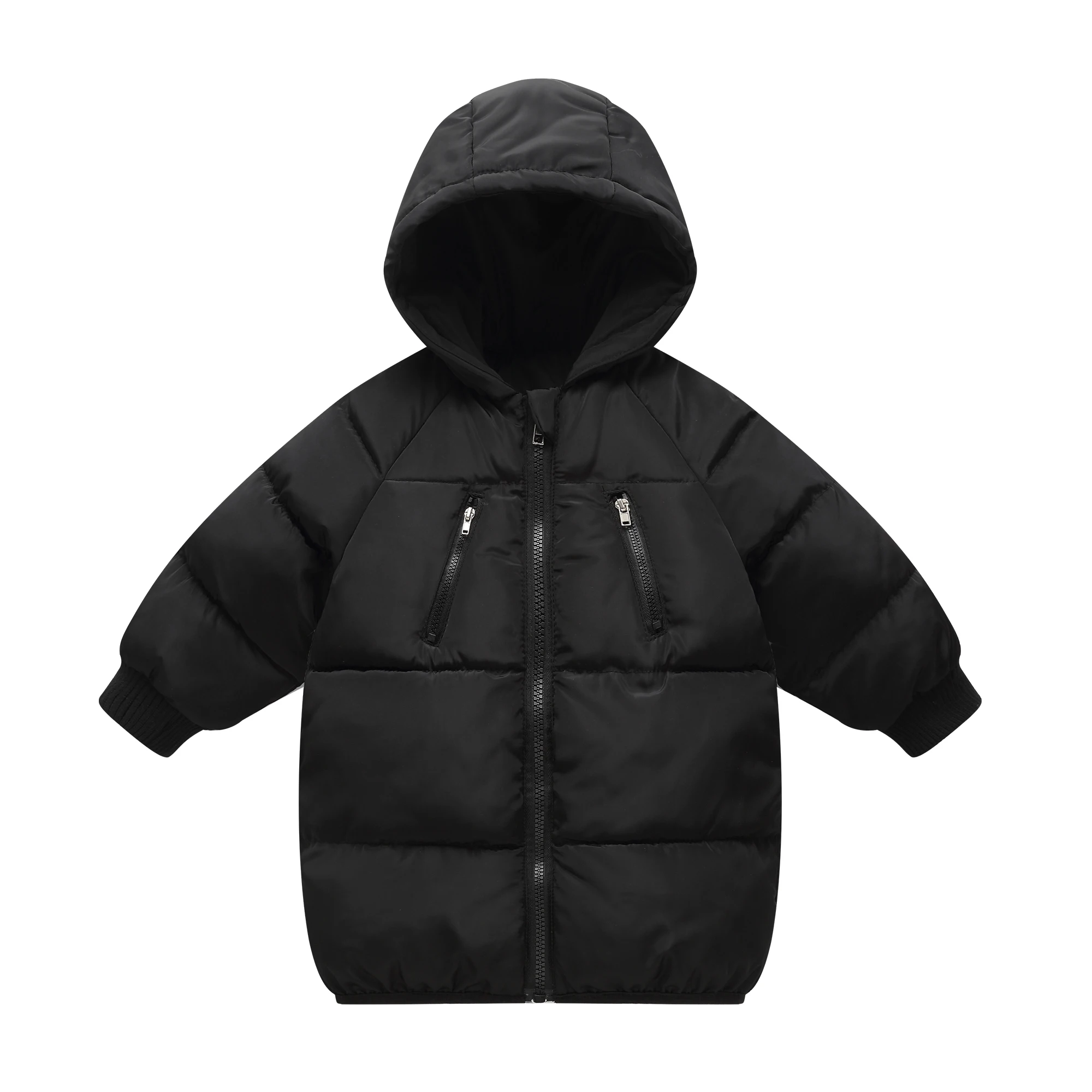 Пальто детское Unini-yun зимнее однотонное с капюшоном на возраст 18-7 лет 2018 | Мать и