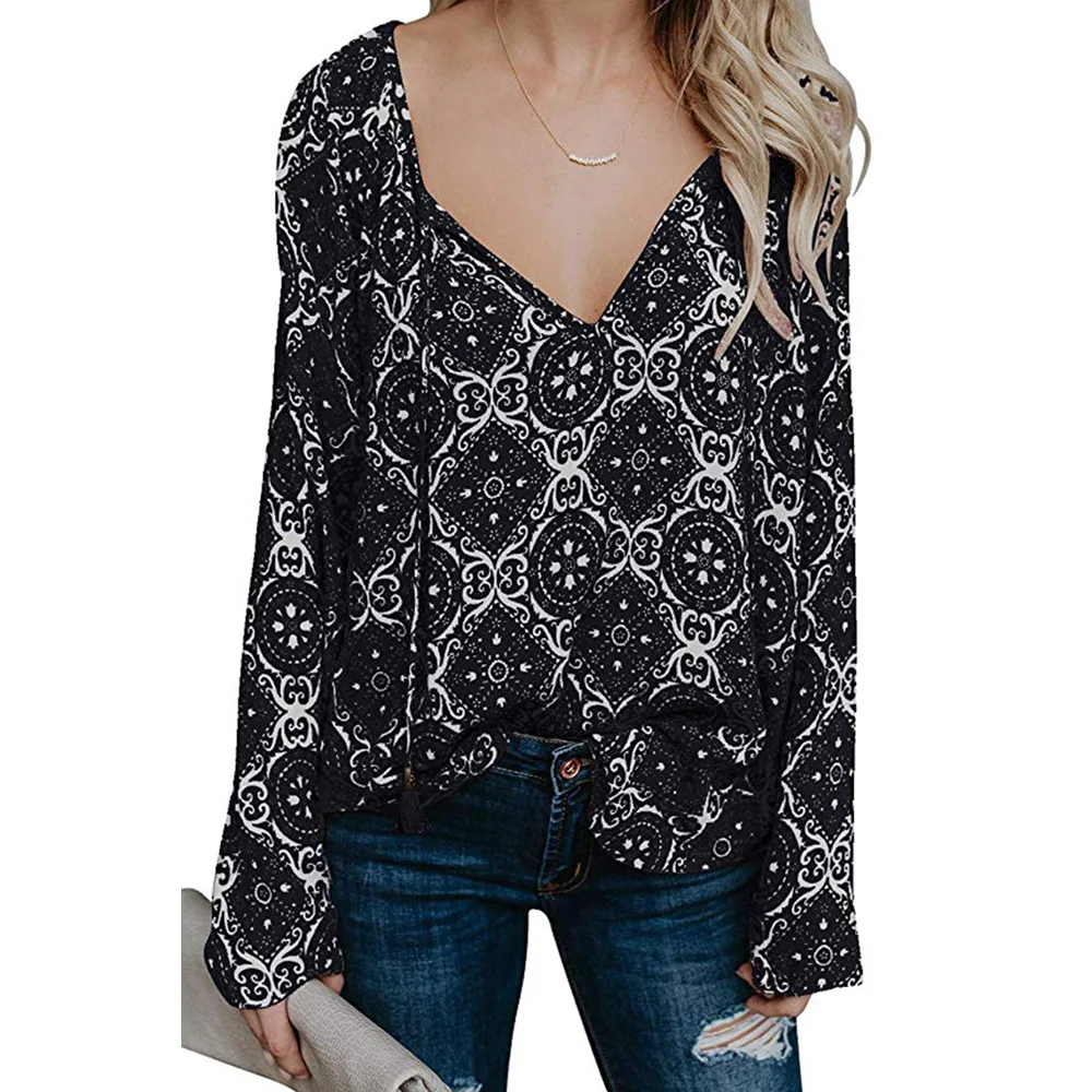 2019 New Fahion Printed Chiffon Shirt Blusa Women's V-neck Long-Sleeved Tops Large Size Shirt Sping Summer Camisa Feminina Femme
2019 New Fahion Printed Chiffon Shirt Blusa Women's V-neck Long-Sleeved Tops Large Size Shirt Sping Summer Camisa Feminina Femme