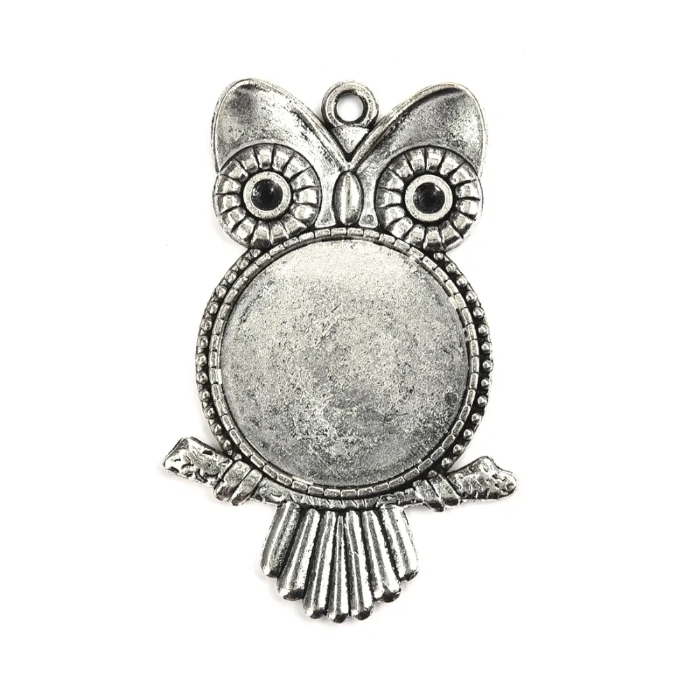 10Pcs/lot Antique Silver Owl Pendant Cabochon Base Setting Blanks 25mm Round Bezel Trays DIY Necklace Jewelry Making Component
10Pcs/lot Antique Silver Owl Pendant Cabochon Base Setting Blanks 25mm Round Bezel Trays DIY Necklace Jewelry Making Component