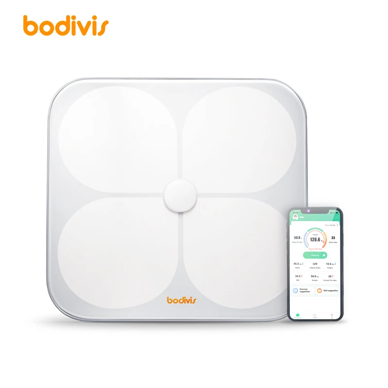 bodivis Smart body fat scales H1 body index 21 Household Body Composition Monitor Hidden LED Didplay support Bluetooth App
bodivis Smart body fat scales H1 body index 21 Household Body Composition Monitor Hidden LED Didplay support Bluetooth App