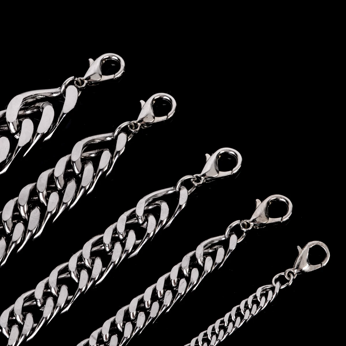 Stainless Steel Bracelet Punk Vintage Hip Hop Chain Jewelry Silve Bracelet For Men Male Bangle Cuff Chain Bracelet Shellhard