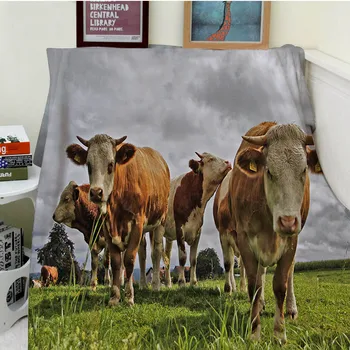 Super Soft Blankets Machine Wash Cute Cow On The Grass Cattle Brown Sofa Bed Plush Throw Cobertor Kids Adults Blanket Thick Thin
Super Soft Blankets Machine Wash Cute Cow On The Grass Cattle Brown Sofa Bed Plush Throw Cobertor Kids Adults Blanket Thick Thin
