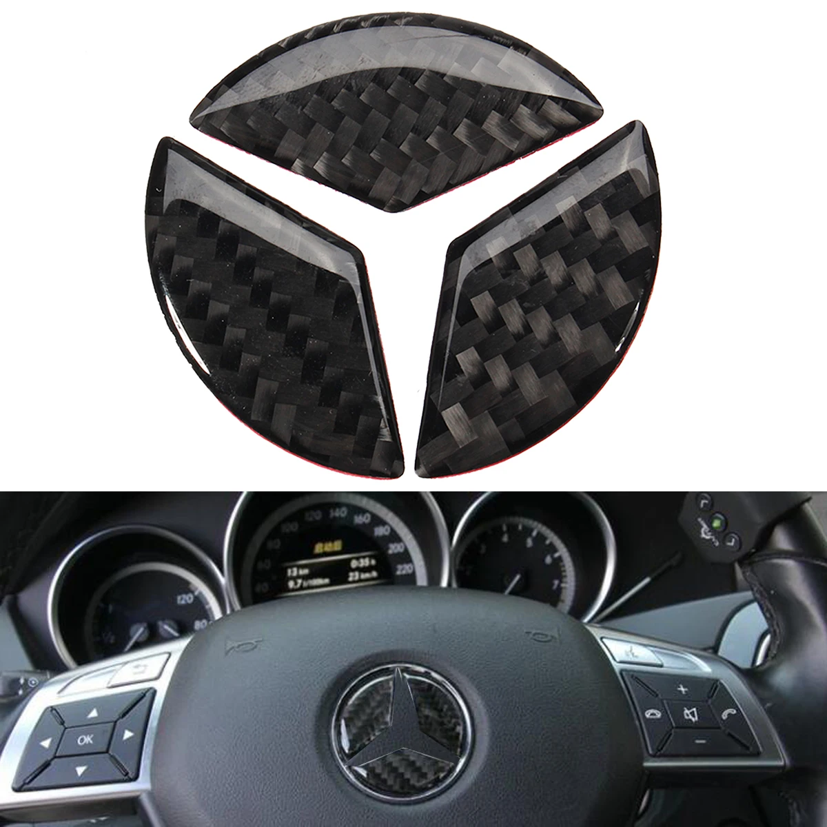 Universal Car 45mm Carbon Fiber Steering Wheel Emblem Badge Sticker Decal Cover Carbon Fiber for Mercedes For Benz for AMG
Universal Car 45mm Carbon Fiber Steering Wheel Emblem Badge Sticker Decal Cover Carbon Fiber for Mercedes For Benz for AMG