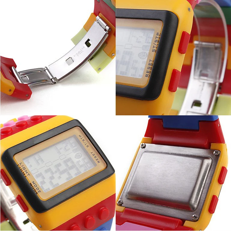 Наручные часы YCYS Специальный выпуск цветные яркие кирпичи унисекс светодиодные