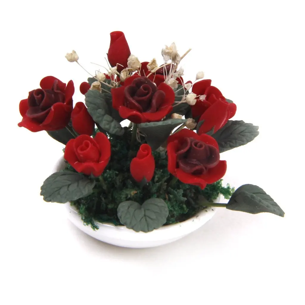 HOT-1/12 Miniature dollhouse clay plants Pink gypsophila flower ceramic pot
HOT-1/12 Miniature dollhouse clay plants Pink gypsophila flower ceramic pot
