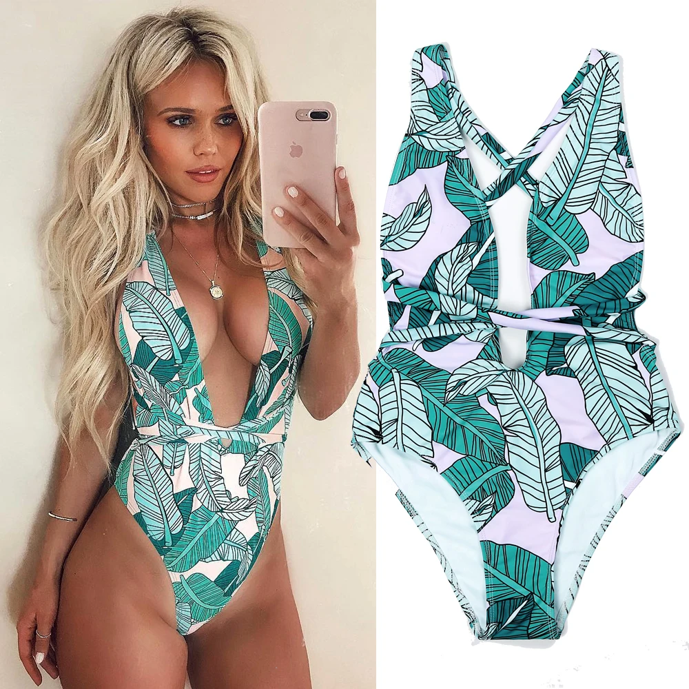 2019 Summer Swimwear Women Floral Print One Piece Bathing Suit Swimsuit V Neck Push-up Padded Bikini Swimwear Women Biquini
2019 Summer Swimwear Women Floral Print One Piece Bathing Suit Swimsuit V Neck Push-up Padded Bikini Swimwear Women Biquini