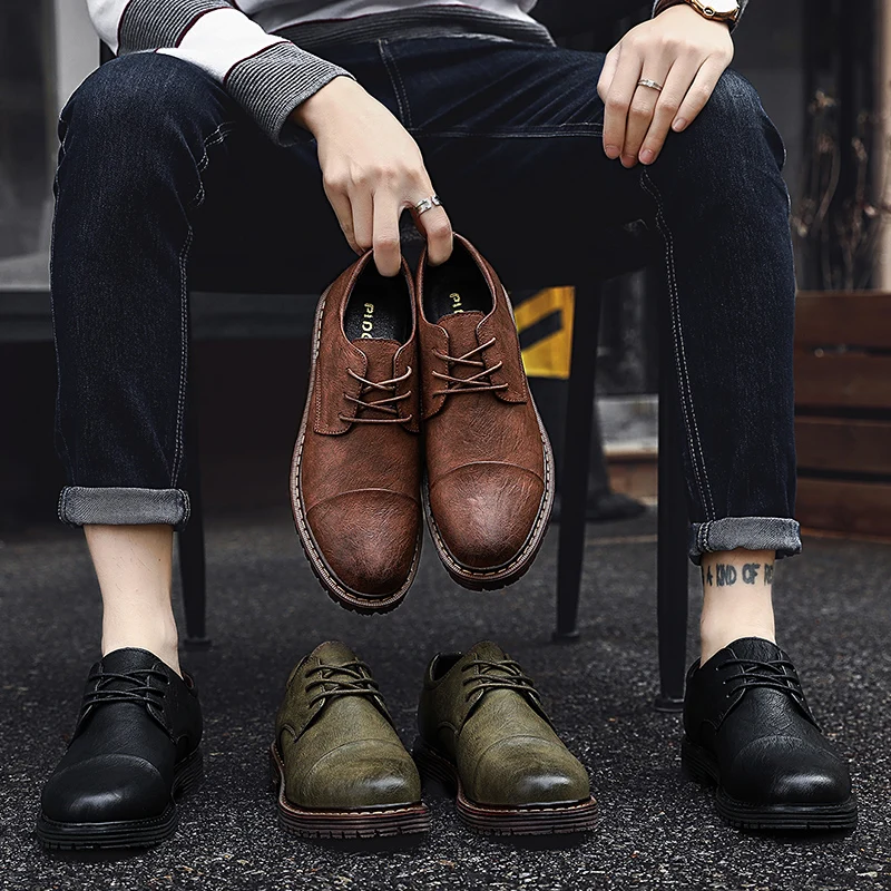 2019 Autumn New Men Shoes Classic Men Dress Shoes Leather Wedding Shoes Men Formal Flats Business Sneakers
2019 Autumn New Men Shoes Classic Men Dress Shoes Leather Wedding Shoes Men Formal Flats Business Sneakers